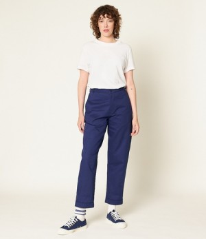 Blue Women Merz B. Schwanen PANTS02 high waisted Pants | MERZ3674852