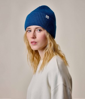 Dark Grey Blue Women Merz B. Schwanen SKBN05 Beanie | MERZ1675923