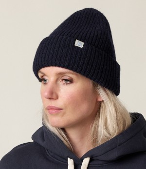 Navy Women Merz B. Schwanen LOBN03 Beanie | MERZ3178492