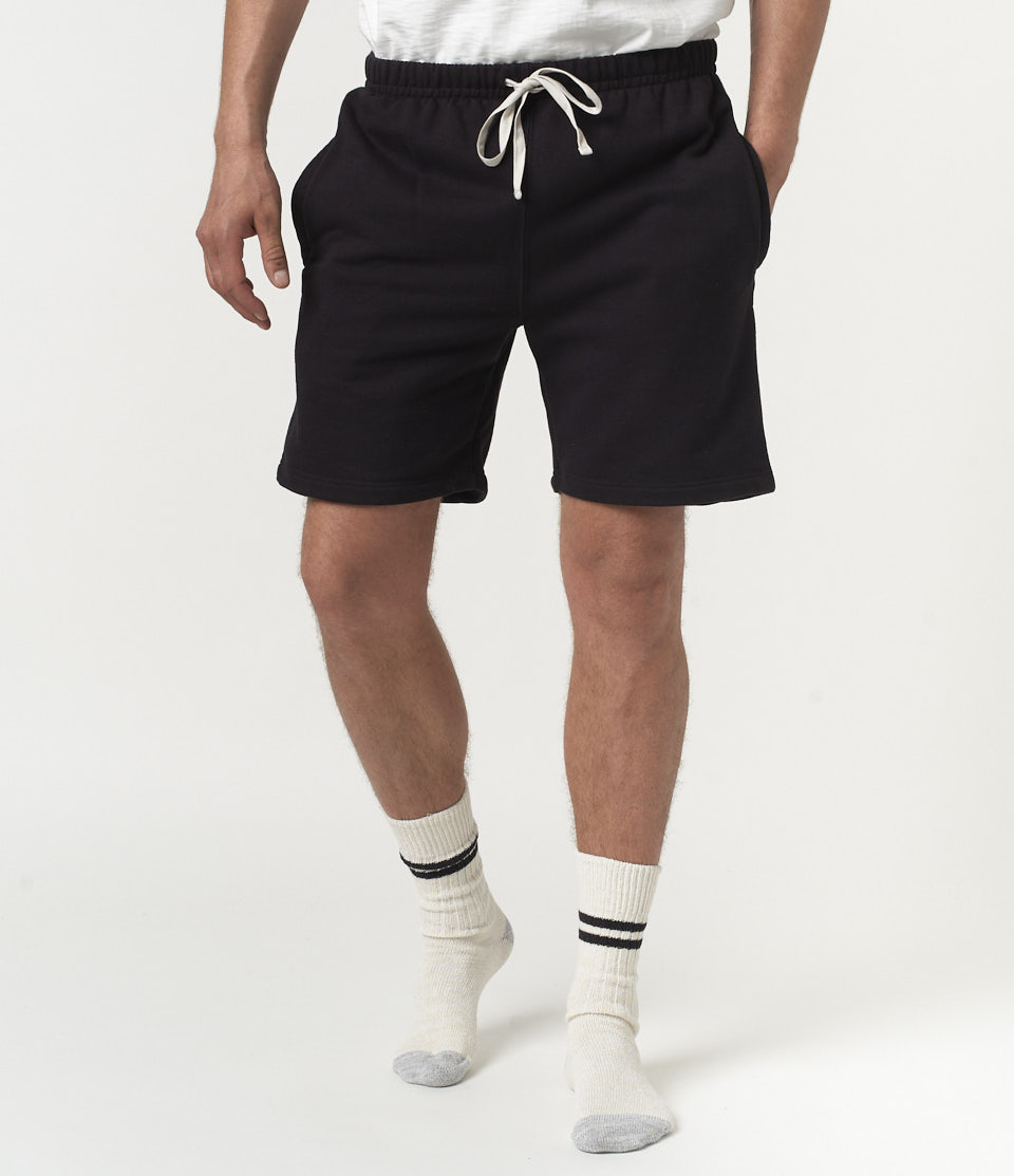 Black Men Merz B. Schwanen 356 loopwheeled Sweatshorts | MERZ5263094