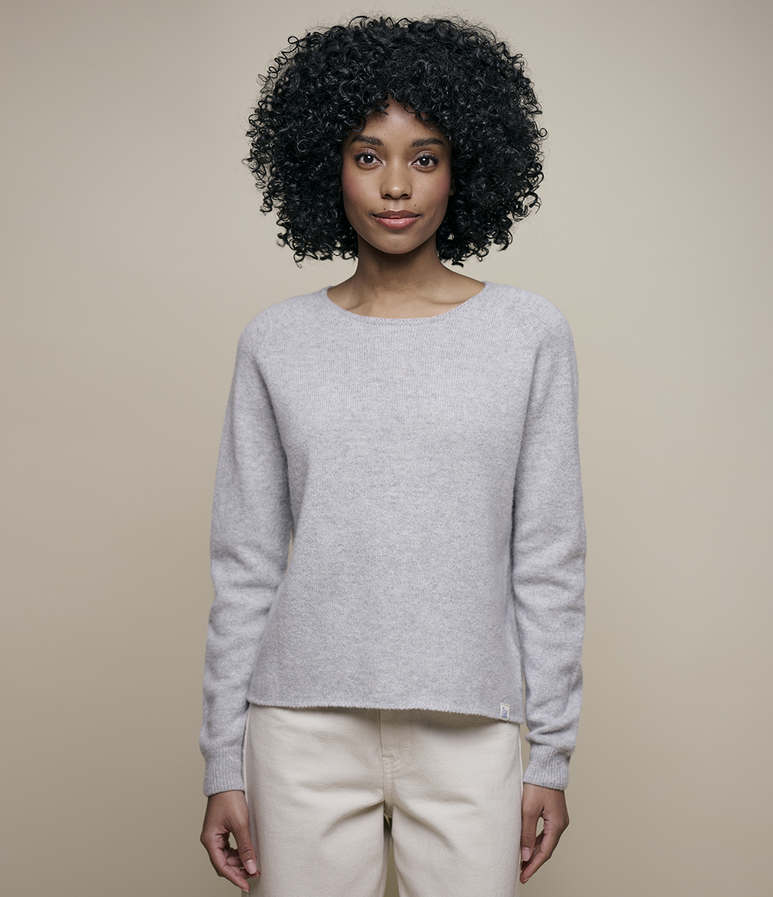 Grey Women Merz B. Schwanen SKCN01 crew neck Pullover | MERZ4827619